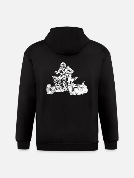 Quad Bike - Gildan Heavy Blend Adult Zip Hoodie - black