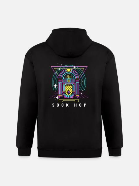 Dance Party Sock Hop - Gildan Heavy Blend Adult Zip Hoodie - black