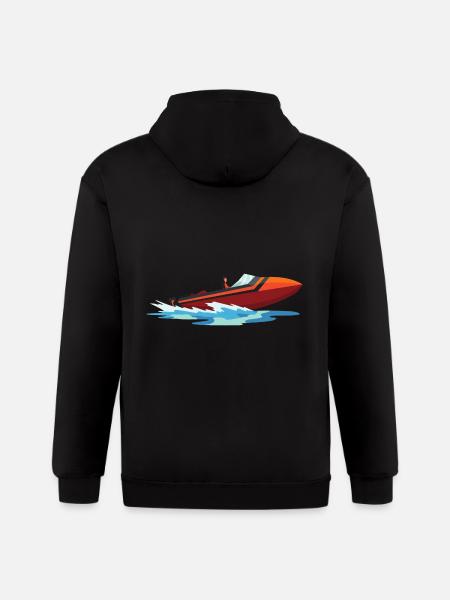 WATER SKIING - Gildan Heavy Blend Adult Zip Hoodie - black