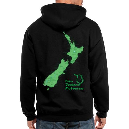 New Zealand's Map - Men's Zip Hoodie