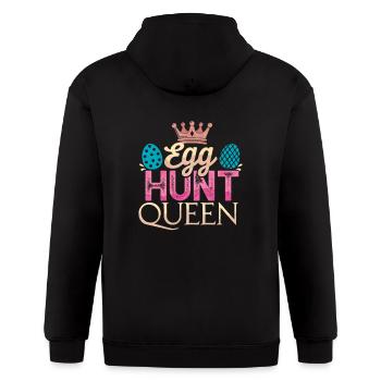 Easter Egg Hunt Queen - Gildan Heavy Blend Adult Zip Hoodie - black - Back - Nick (188cm)
