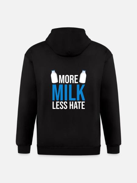 Milk - Gildan Heavy Blend Adult Zip Hoodie - black