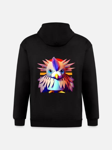 Polygon Vogel - Gildan Heavy Blend Adult Zip Hoodie - black