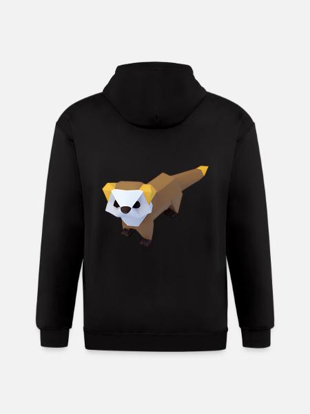 Polygon ferret - Gildan Heavy Blend Adult Zip Hoodie - black