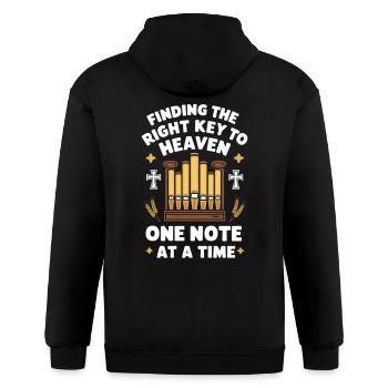 Pipe Organ Church Organist - Gildan Heavy Blend Adult Zip Hoodie - black - Back - Nick (188cm)