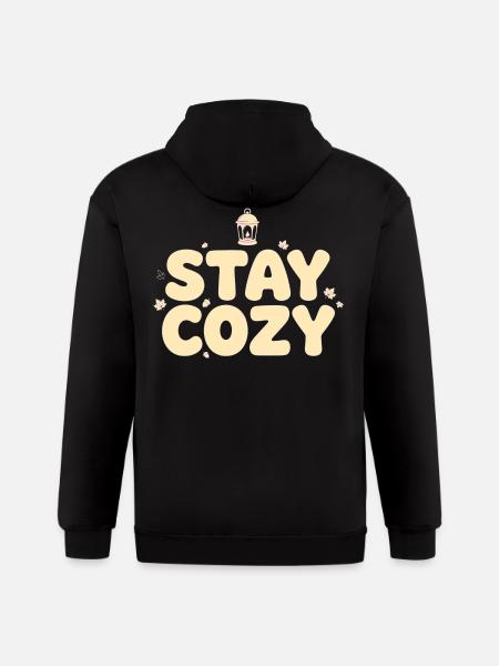 Stay Cozy Lantern Autumn - Gildan Heavy Blend Adult Zip Hoodie - black