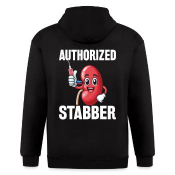 Dialysis Nurse Funny Dialysis Technician - Gildan Heavy Blend Adult Zip Hoodie - black - Back - Nick (188cm)