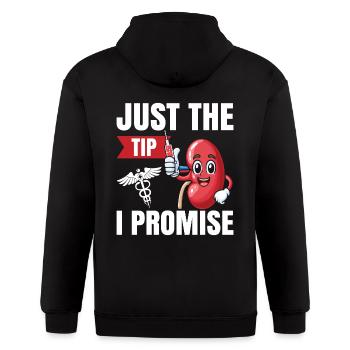 Dialysis Nurse Funny Dialysis Technician - Gildan Heavy Blend Adult Zip Hoodie - black - Back - Nick (188cm)