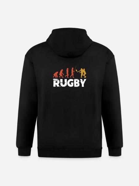 Rugby Evolution - Gildan Heavy Blend Adult Zip Hoodie - black