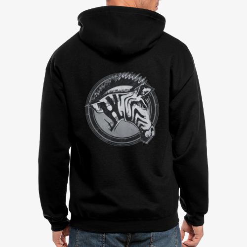 Wild Zebra Grunge Animal - Men's Zip Hoodie