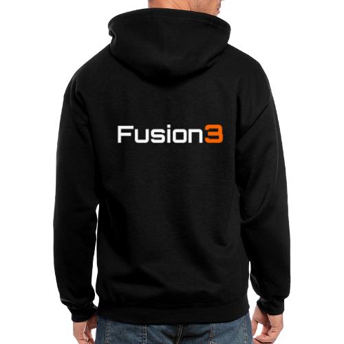 Fusion3 Logo White - Men's Zip Hoodie
