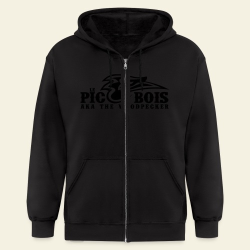 Le PicBois - Black Logo - Men's Zip Hoodie