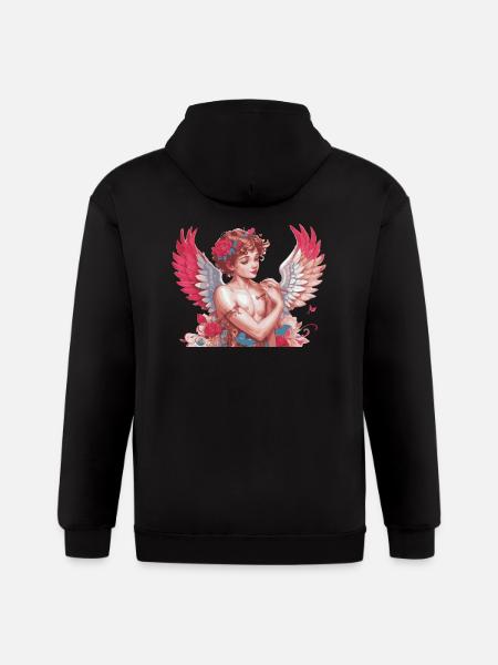 cupid - Gildan Heavy Blend Adult Zip Hoodie - black