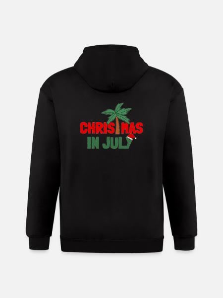 CHRISTMAS IN JULY - Gildan Heavy Blend Adult Zip Hoodie - black