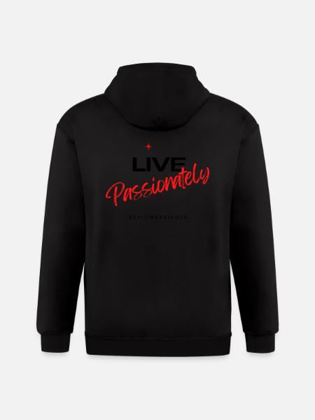 Live Passionately - Gildan Heavy Blend Adult Zip Hoodie - black