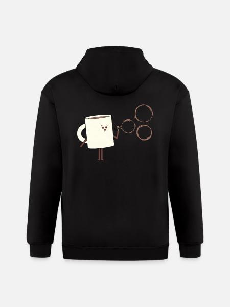 Coffee Bubbles - Gildan Heavy Blend Adult Zip Hoodie - black