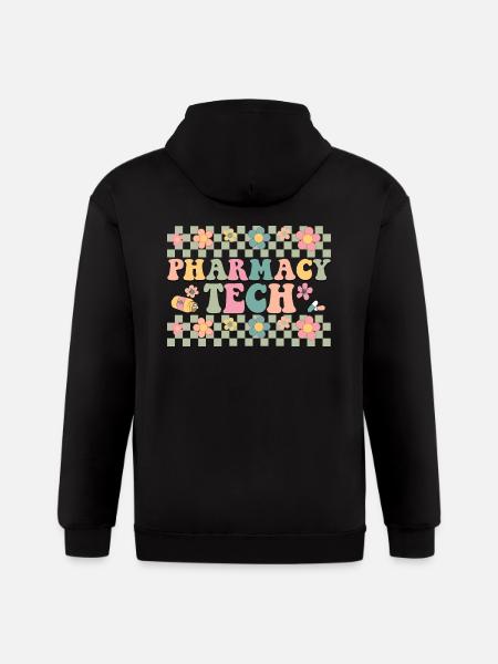 Pharmacy Tech sticker - Gildan Heavy Blend Adult Zip Hoodie - black