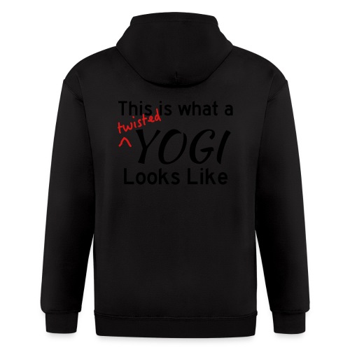 This is what a twisted yogi looks like (Women's) - Men's Zip Hoodie