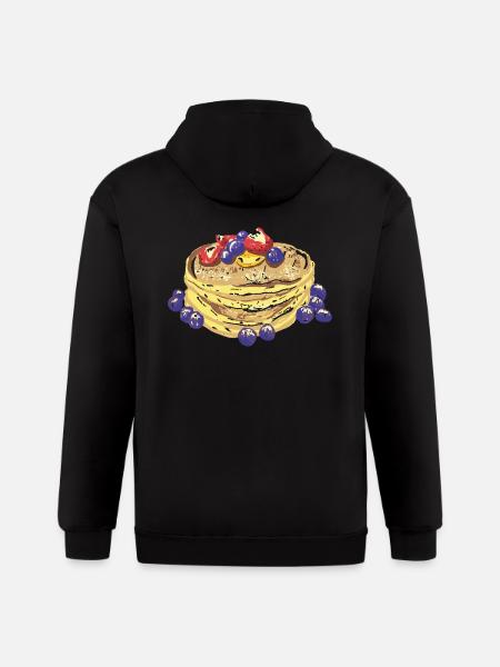 Pancakes With Berries - Gildan Heavy Blend Adult Zip Hoodie - black