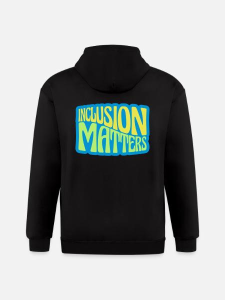 inclusion matters logo quote - Gildan Heavy Blend Adult Zip Hoodie - black