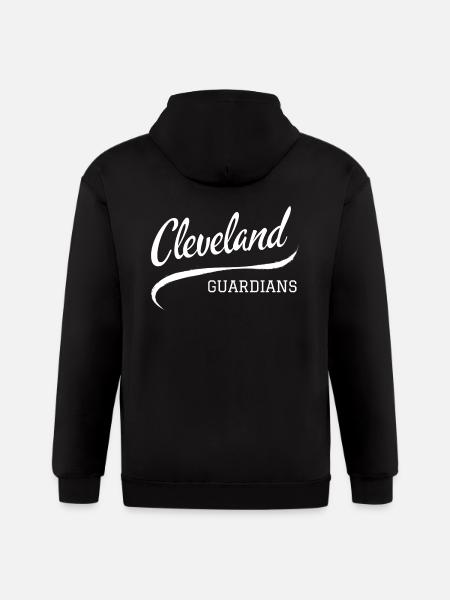 Cleveland Guardians Wave - Gildan Heavy Blend Adult Zip Hoodie - black