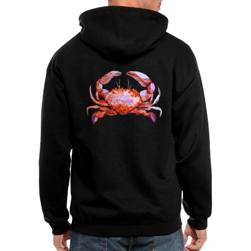 Coastal Living - Red Crab, Lighthouses - Men's Zip Hoodie