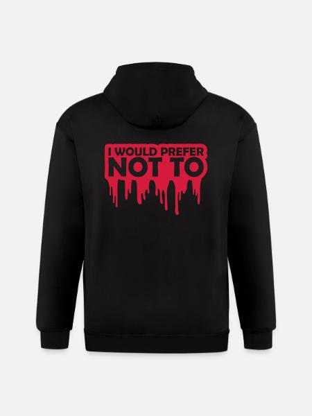 I prefer not to - Gildan Heavy Blend Adult Zip Hoodie - black
