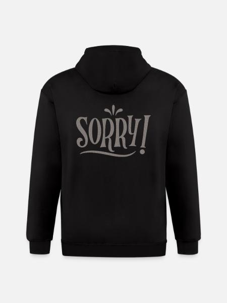 SORRY - Gildan Heavy Blend Adult Zip Hoodie - black