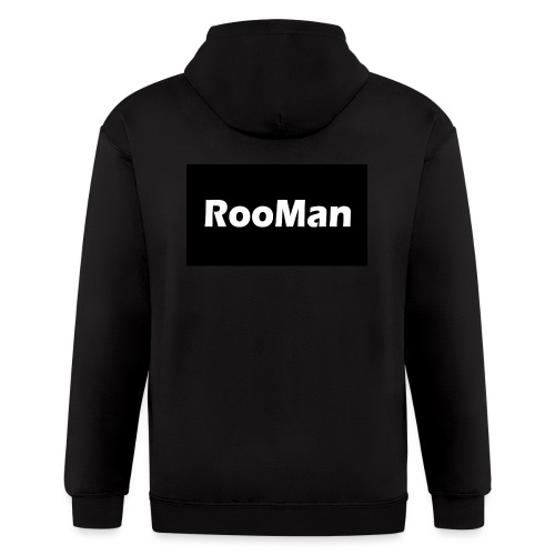RooMan Logo Design - Men's Zip Hoodie
