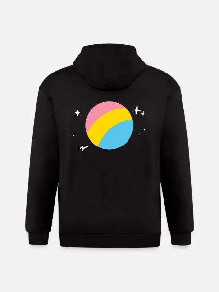 Pansexual Planet LGBTQ - Gildan Heavy Blend Adult Zip Hoodie - black
