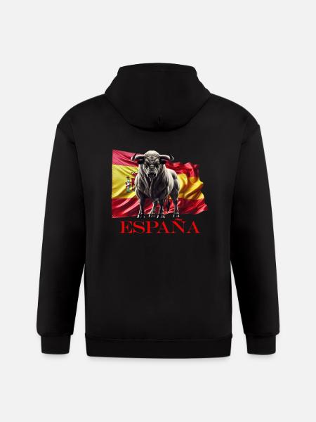 ESPAÑA - Gildan Heavy Blend Adult Zip Hoodie - black
