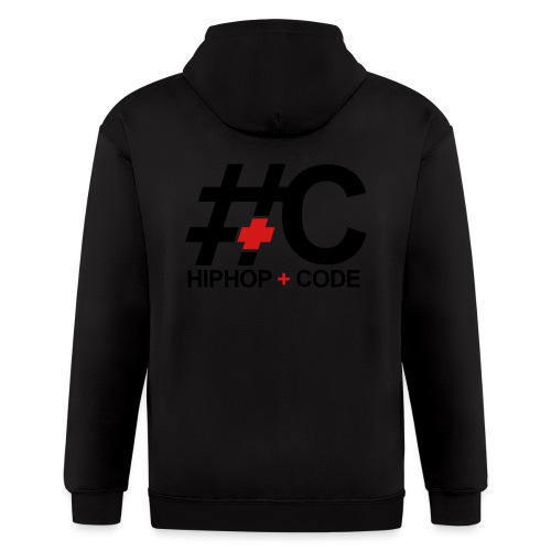hiphopandcode-logo-2color - Men's Zip Hoodie