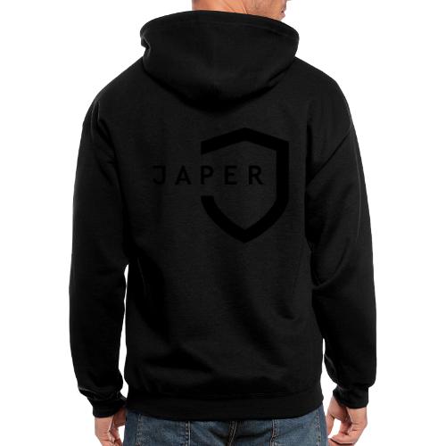 JAPER-Black-Shield - Men's Zip Hoodie