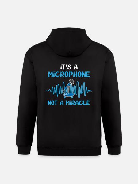 Microphone Not Miracle Musician Karaoke - Gildan Heavy Blend Adult Zip Hoodie - black