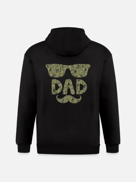 Dad Life Camo - Gildan Heavy Blend Adult Zip Hoodie - black
