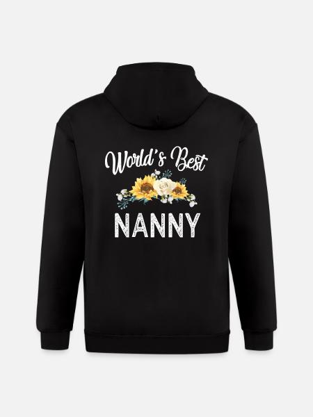 Worlds Best Nanny - Gildan Heavy Blend Adult Zip Hoodie - black