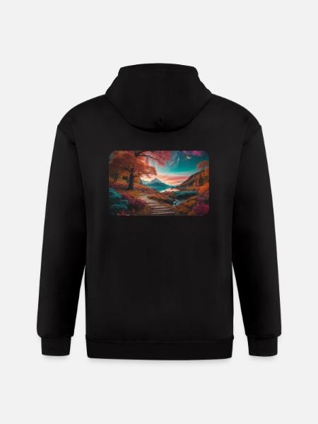 Cosmic Connection - Gildan Heavy Blend Adult Zip Hoodie - black