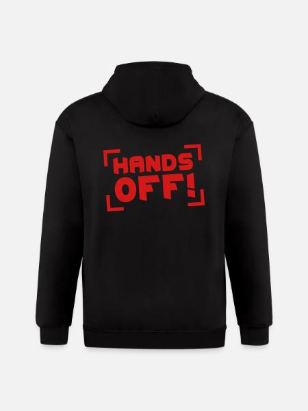 Hands Off - Gildan Heavy Blend Adult Zip Hoodie - black