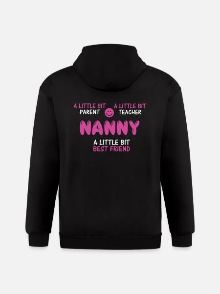Cute Nanny - Gildan Heavy Blend Adult Zip Hoodie - black