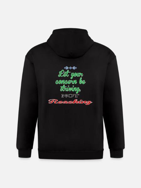 striving no reaching - Gildan Heavy Blend Adult Zip Hoodie - black