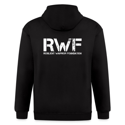 RWF White - Men's Zip Hoodie