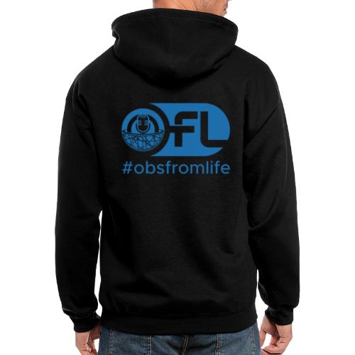 Observations from Life Logo with Hashtag - Men's Zip Hoodie