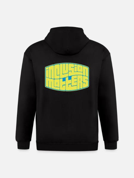 inclusion matters logo quote - Gildan Heavy Blend Adult Zip Hoodie - black