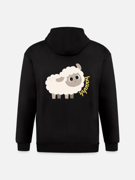 lamb baaahh - Gildan Heavy Blend Adult Zip Hoodie - black