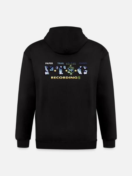 Blue Camo - Gildan Heavy Blend Adult Zip Hoodie - black