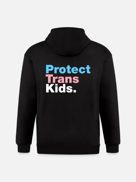 Protect Trans Kids - Gildan Heavy Blend Adult Zip Hoodie - black