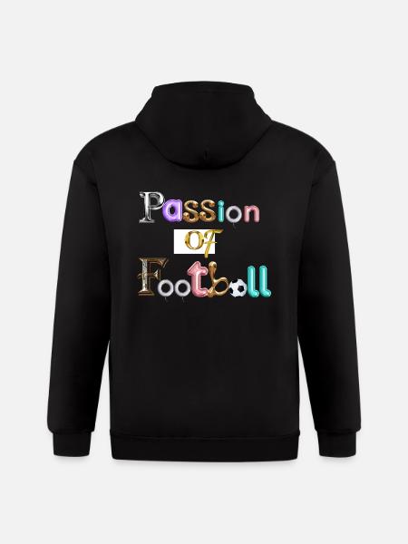 Passion of football - Gildan Heavy Blend Adult Zip Hoodie - black