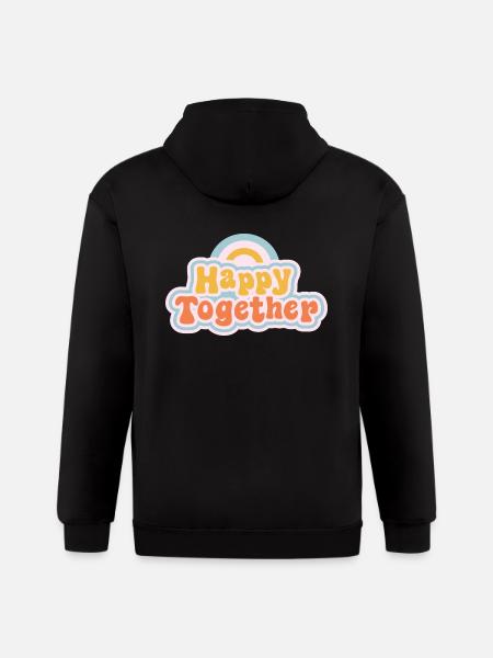 Happy together - Gildan Heavy Blend Adult Zip Hoodie - black