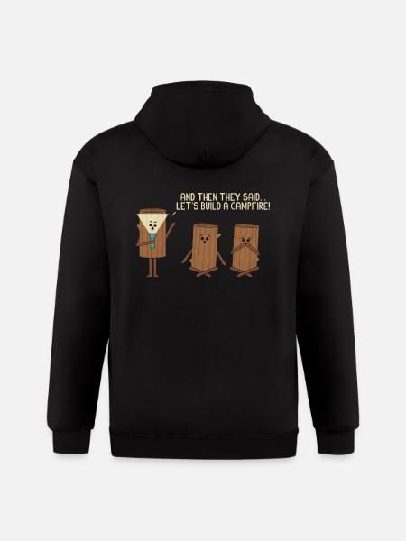 Campfire girl - Gildan Heavy Blend Adult Zip Hoodie - black