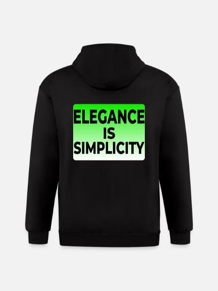 ELEGANCE IS SIMPLICITY T-SHIRT - Gildan Heavy Blend Adult Zip Hoodie - black